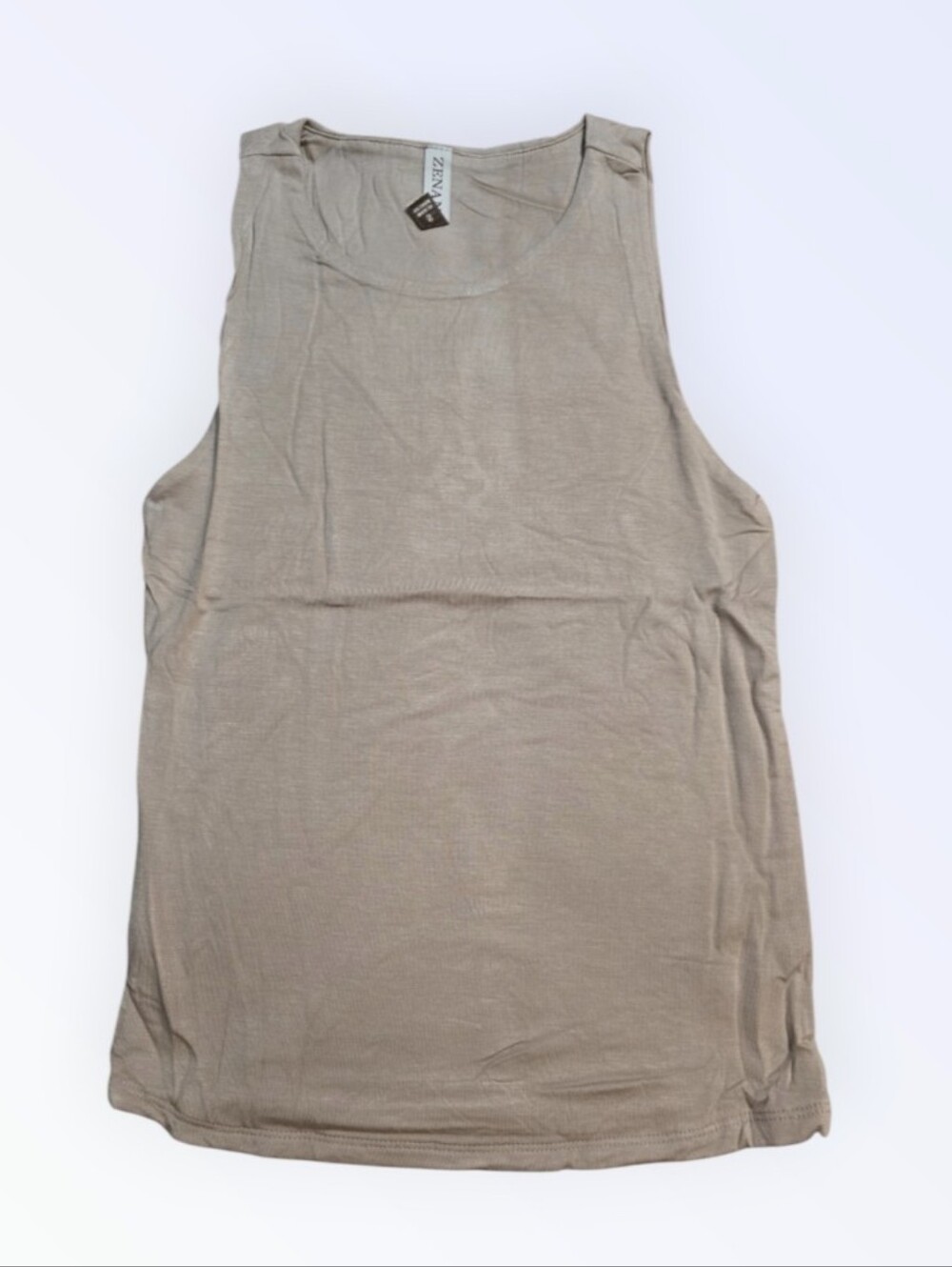 Zenana Women’s Mocha Double Layered Tank Top